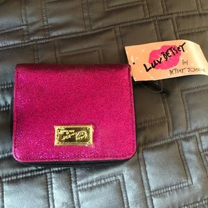 Betsey Johnson mini pink mini wallet